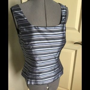 Ann Taylor Silk striped tank top